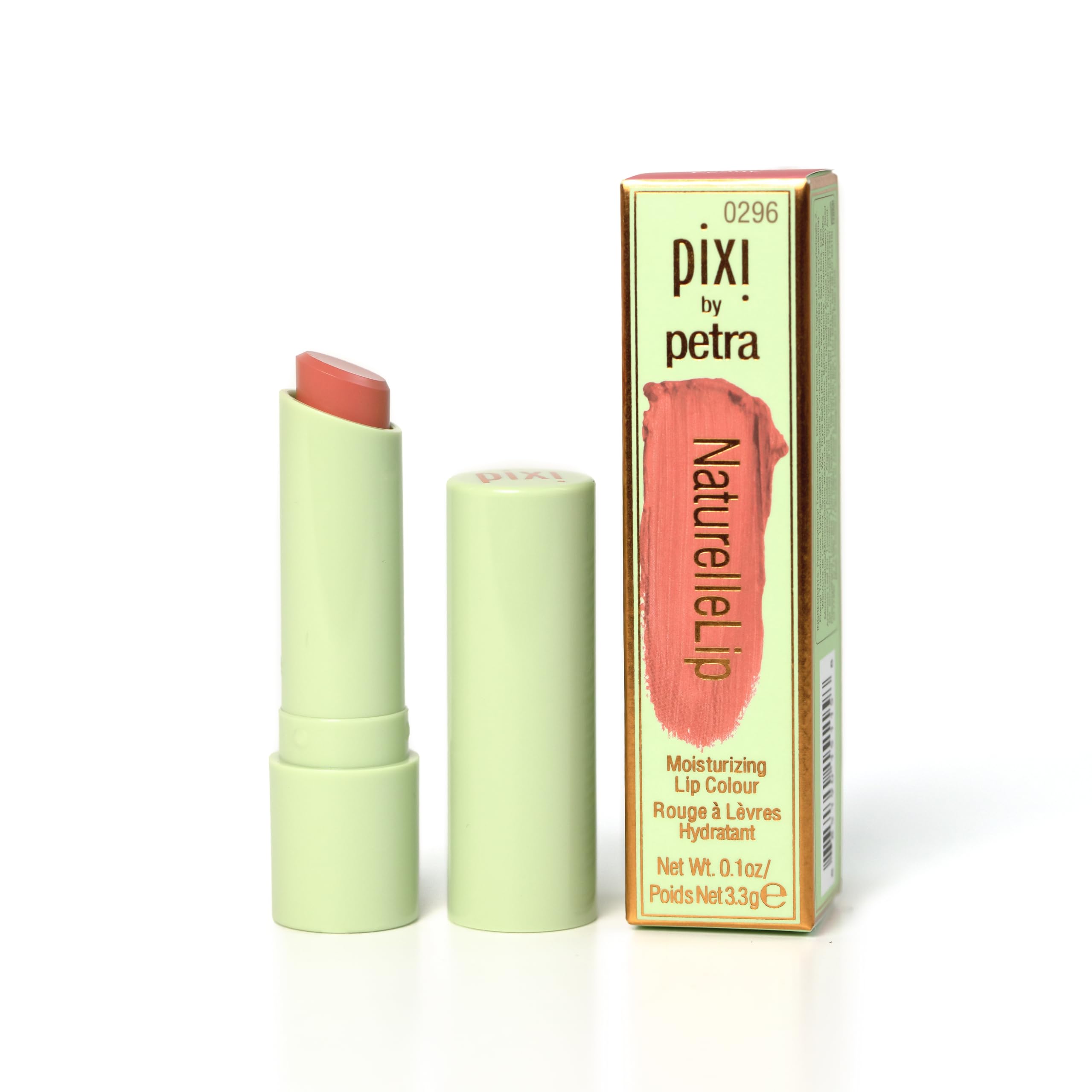 Pixi NaturelleLip | Hydrating Demi-Matte Lipstick with Sunflower Oil, Jojoba & Vitamin E | Natural Finish & Comfortable All-day Wear | Poppy | 0.1 oz/
