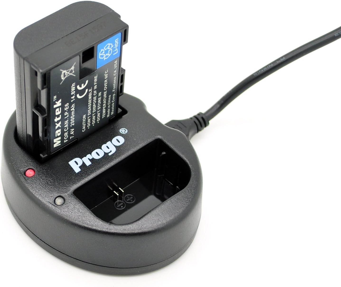Progo® 2 Channel Dual USB Charger for Canon LP-E6, LP-E6N Battery. Charges Battery for Canon EOS 5D Mark II, 5D Mark III, 5DS, 6D, 7D, 7D Mark II, 60D, 70D, 80D, XC10 image 5
