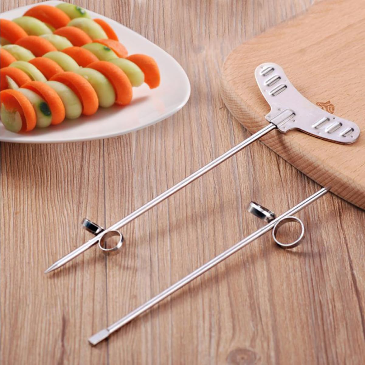 Vegetable and Fruit Spiral Slicer Tool, Stainless Steel, for Home