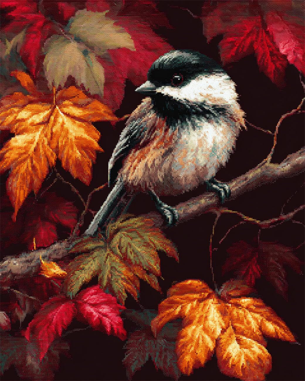 AxiangziK DIY Embroidery Kits Cartoon Bird 11CT 80x100cm