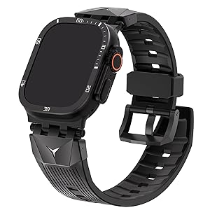Wristitani Compatible with Apple Watch Band Ultra3/2/1 for Men, Durable Metal Connector with Rugged TPU Sport Replacement Strap for 49mm