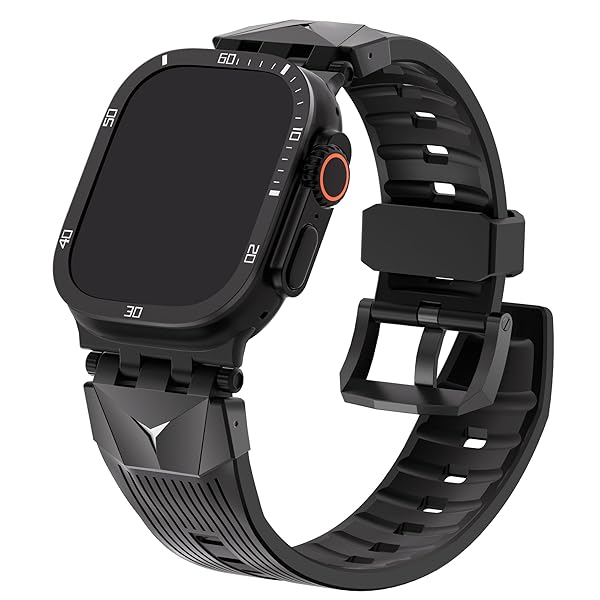 Wristitani Compatible with Apple Watch Band Ultra3/2/1 for Men, Durable Metal Connector with Rugged TPU Sport Replacement Strap for 49mm