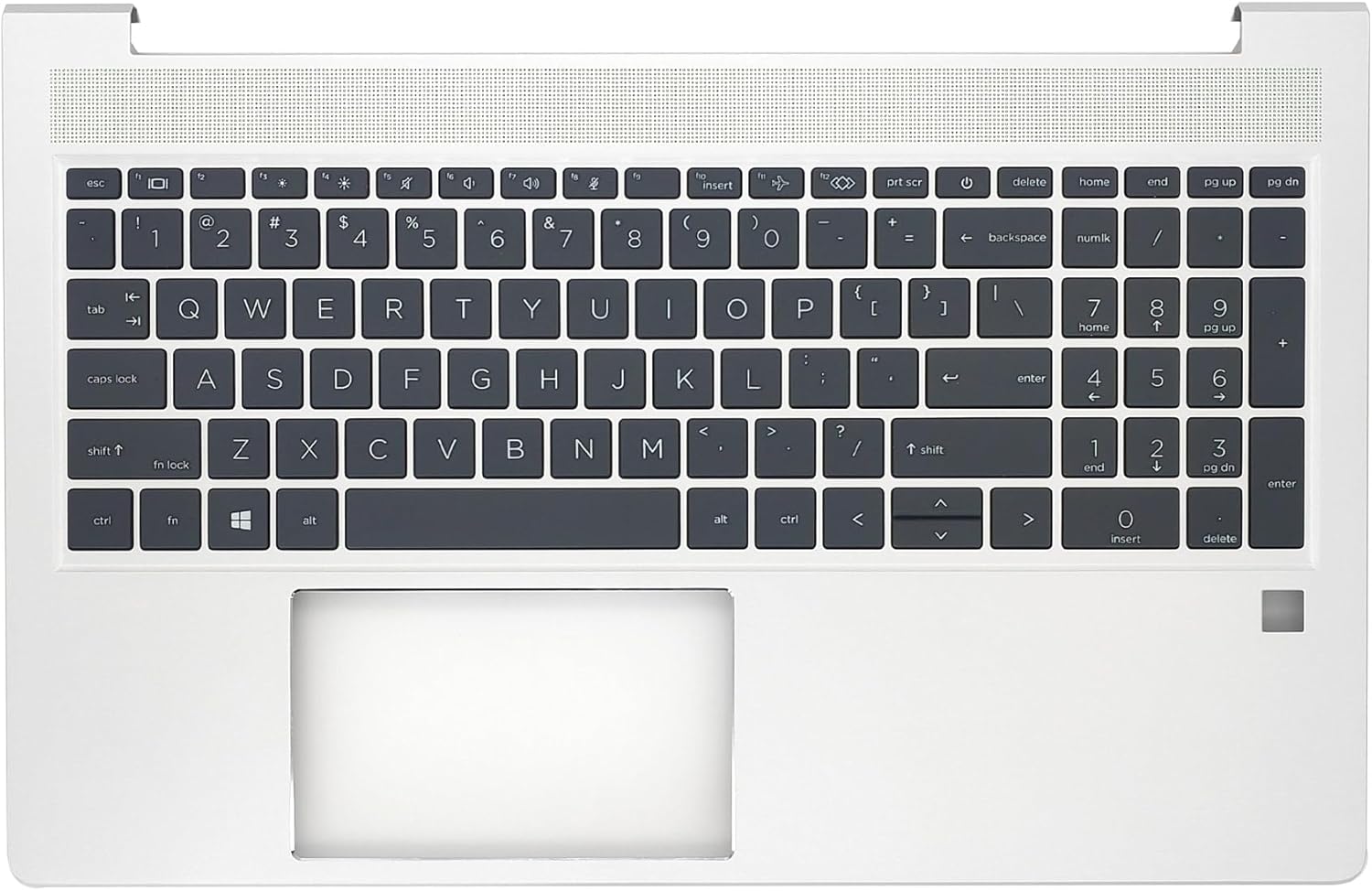 Replacement Upper Case Palmrest for HP Elitebook 650 G10 Series Laptop Top Cover with Non-Backlit Keyboard Assembly with SC N45679-001 Silver