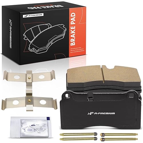 A-Premium Rear Ceramic Disc Brake Pads Set Compatible with BMW Models - M2 2016-2021, M3 2015-2018, M4 2015-2020, 4 Pcs