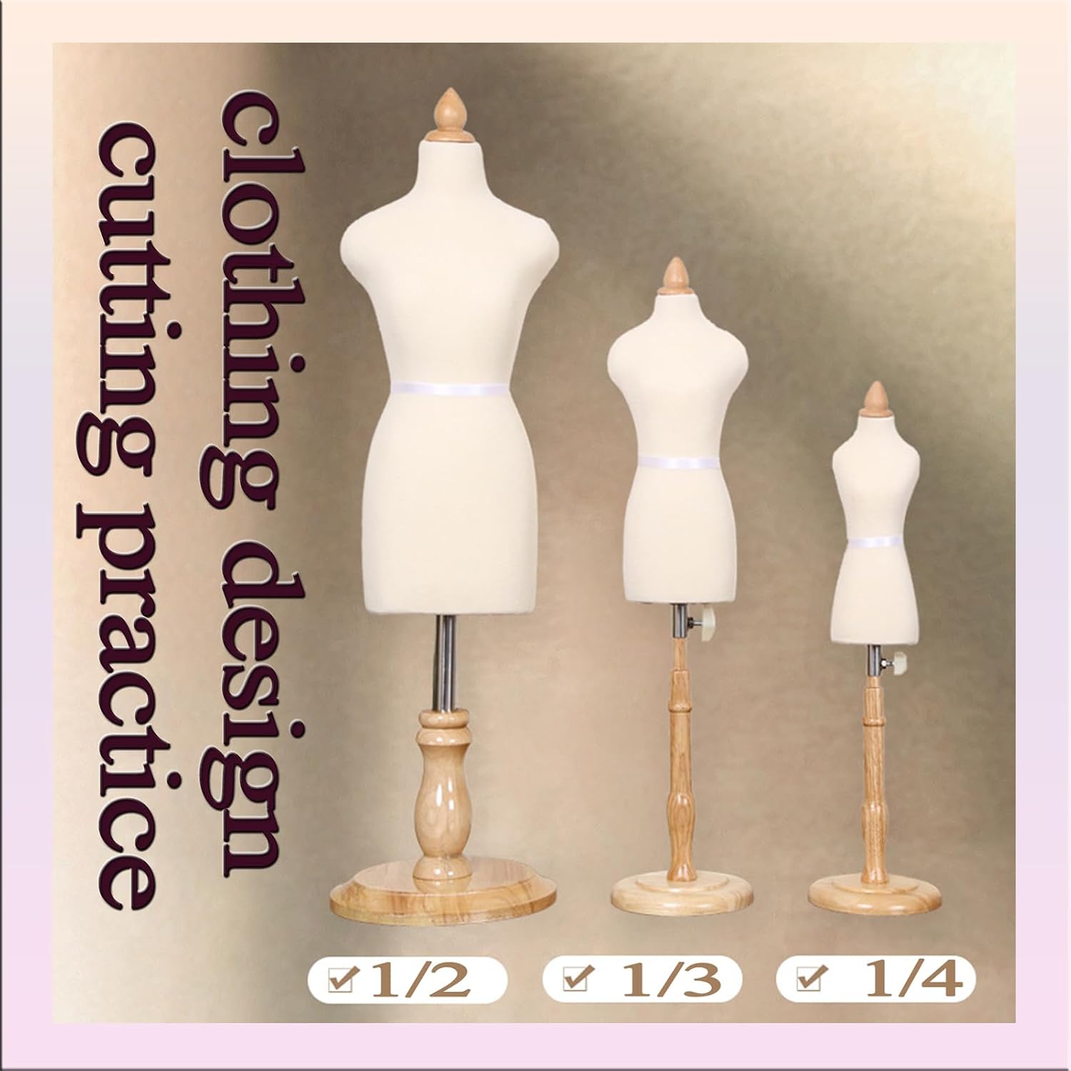 Dress Form Mannequin Mannequin Stand Sewing Mannequin Female Mannequins Adjustable Dress Form Dress Form Adjustable 1/4