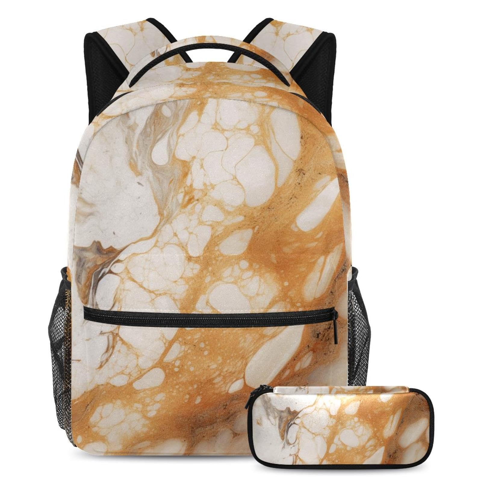 Cartable texture marbre et trousse pour affirmer son style à l'école