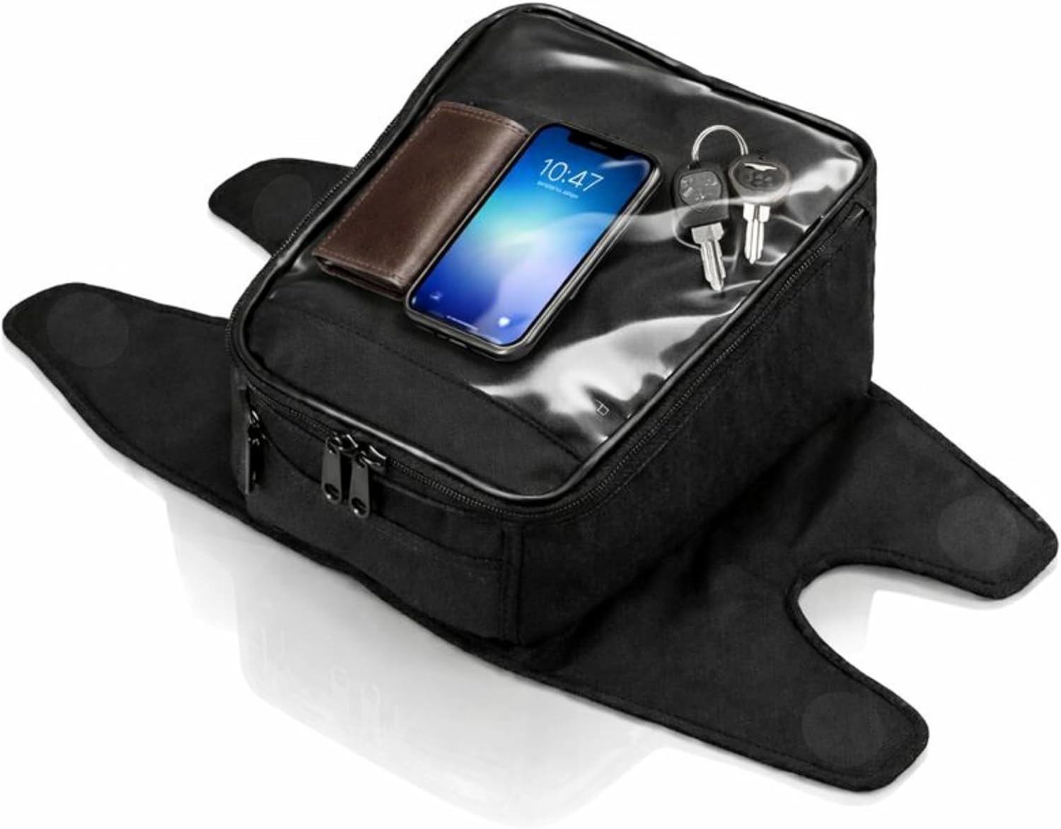 Formosa Covers Motorcycle Tank Bag 10L, Magnetic Gas Fuel Tank Bag with Clear Map & Phone Window, Strong Magnet Mount, Water Resistant Motorbike Storage for Street & Sport Bikes