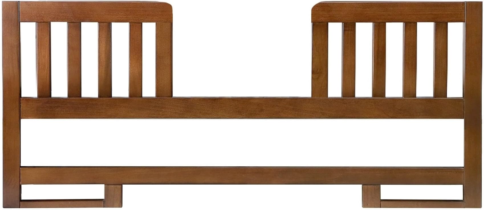 Baby Toddler Bed Conversion Rail Kit, 2-Tone Finish, Coco/White