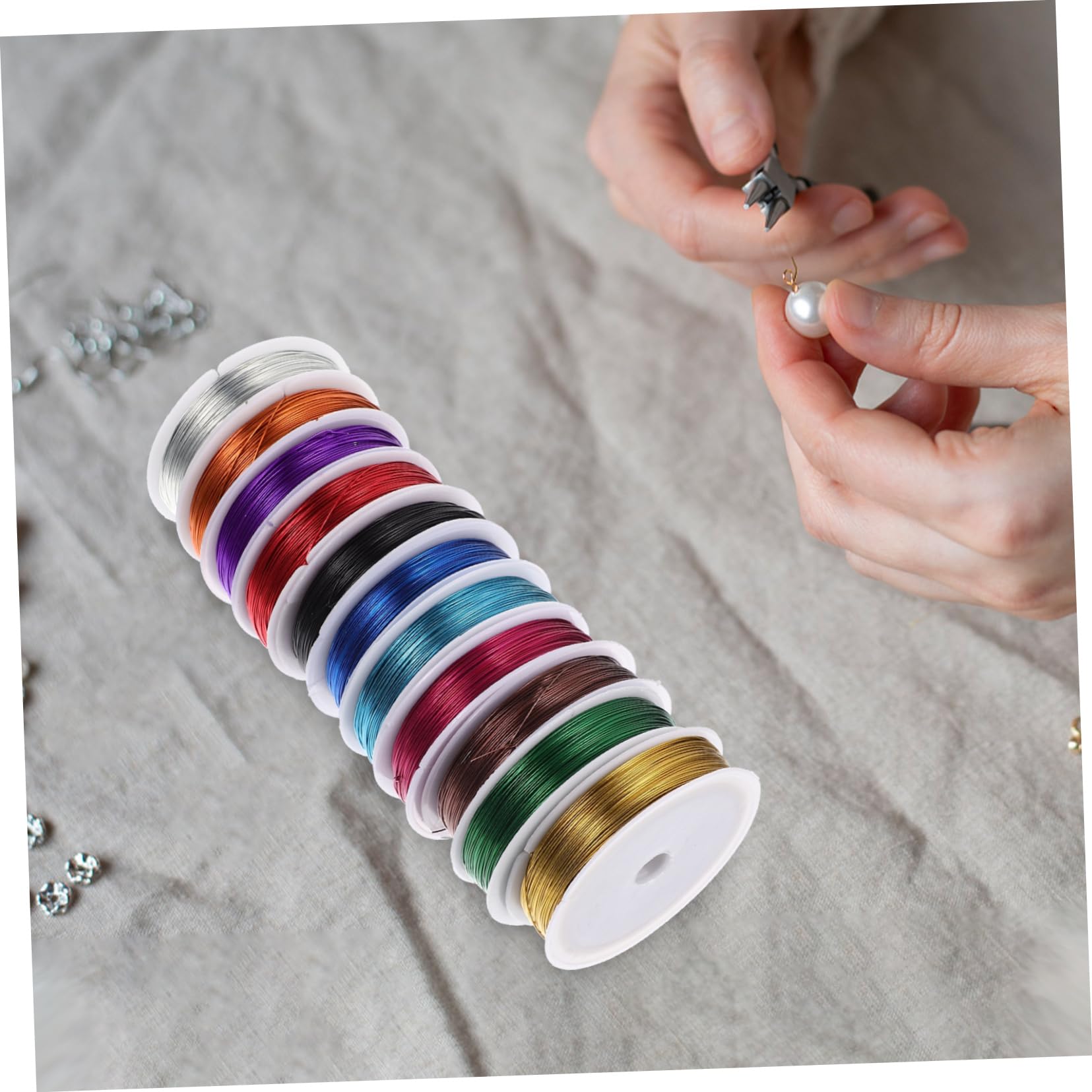 TEHAUX Filo Metallico Colorato Zincato 11 Pezzi, 0,5mm, Flessibile e Resistente alla Corrosione per Gioielli, Artigianato e Bouquet Fai da Te