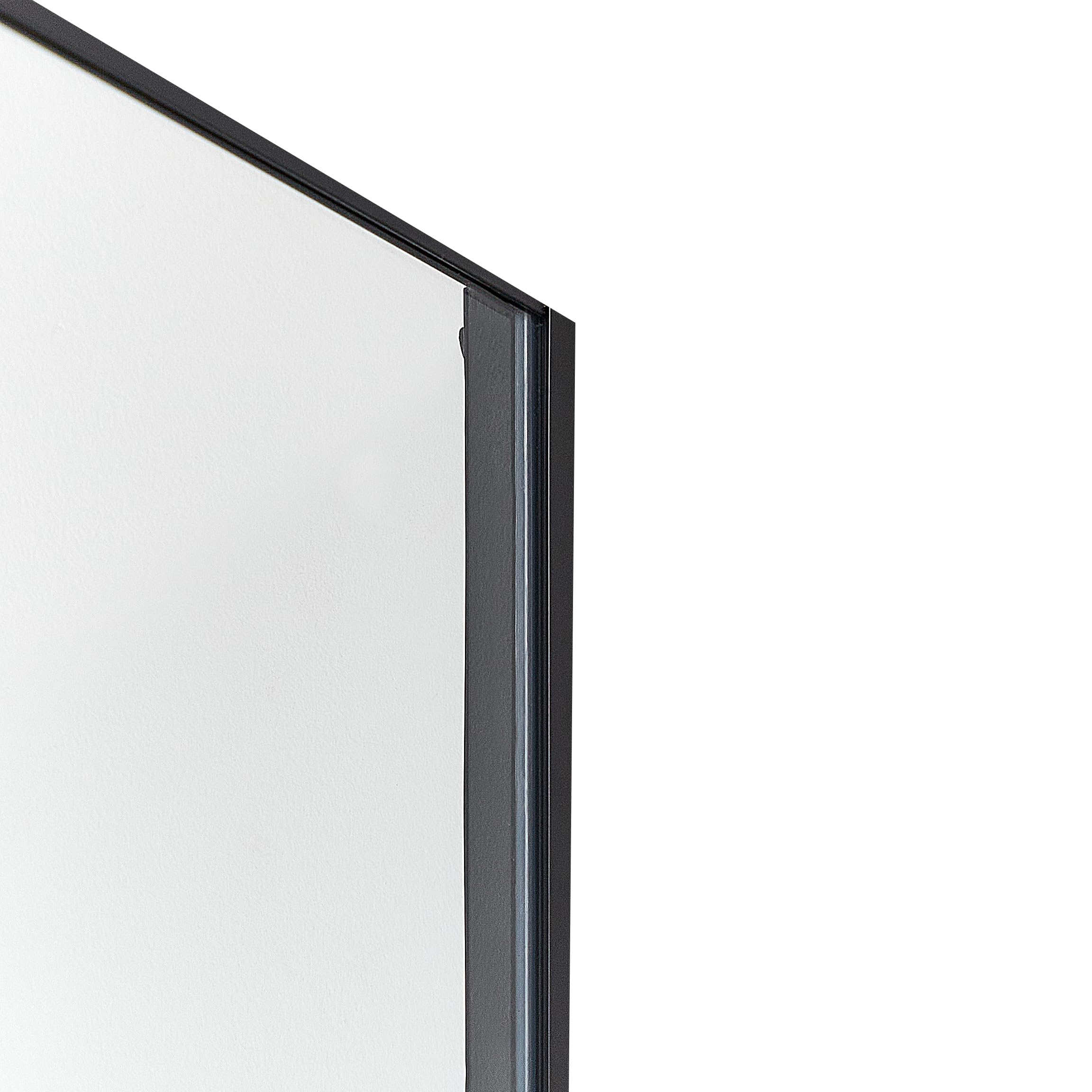 Cabina de ducha cuadrada de vidrio templado una puerta negro 90 x 90 x 185 cm Darli