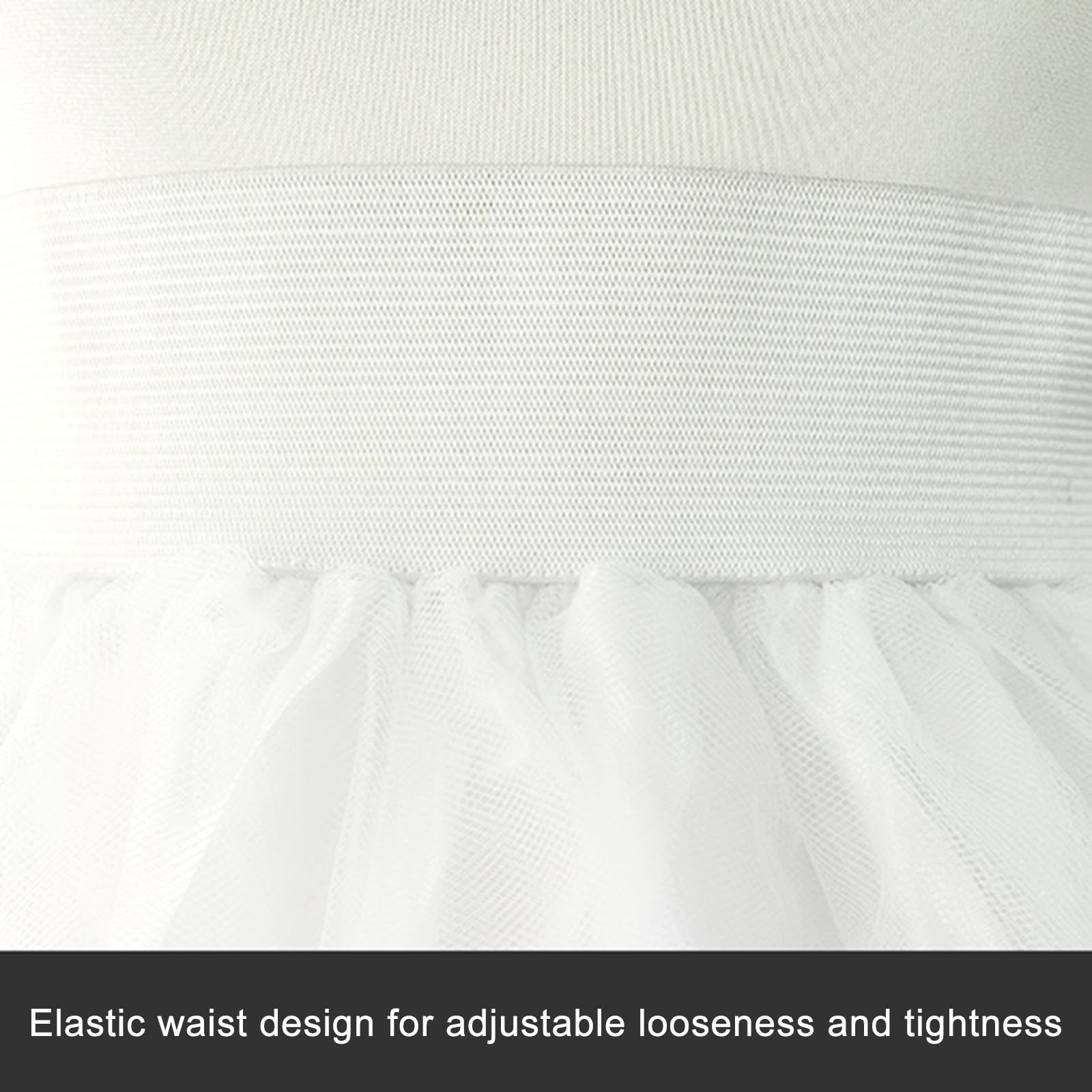 Générique Jupe asymétrique en à Volants superposés pour Femme Taille Haute élastiquée en Mousseline Fluide et Coupe Moderne