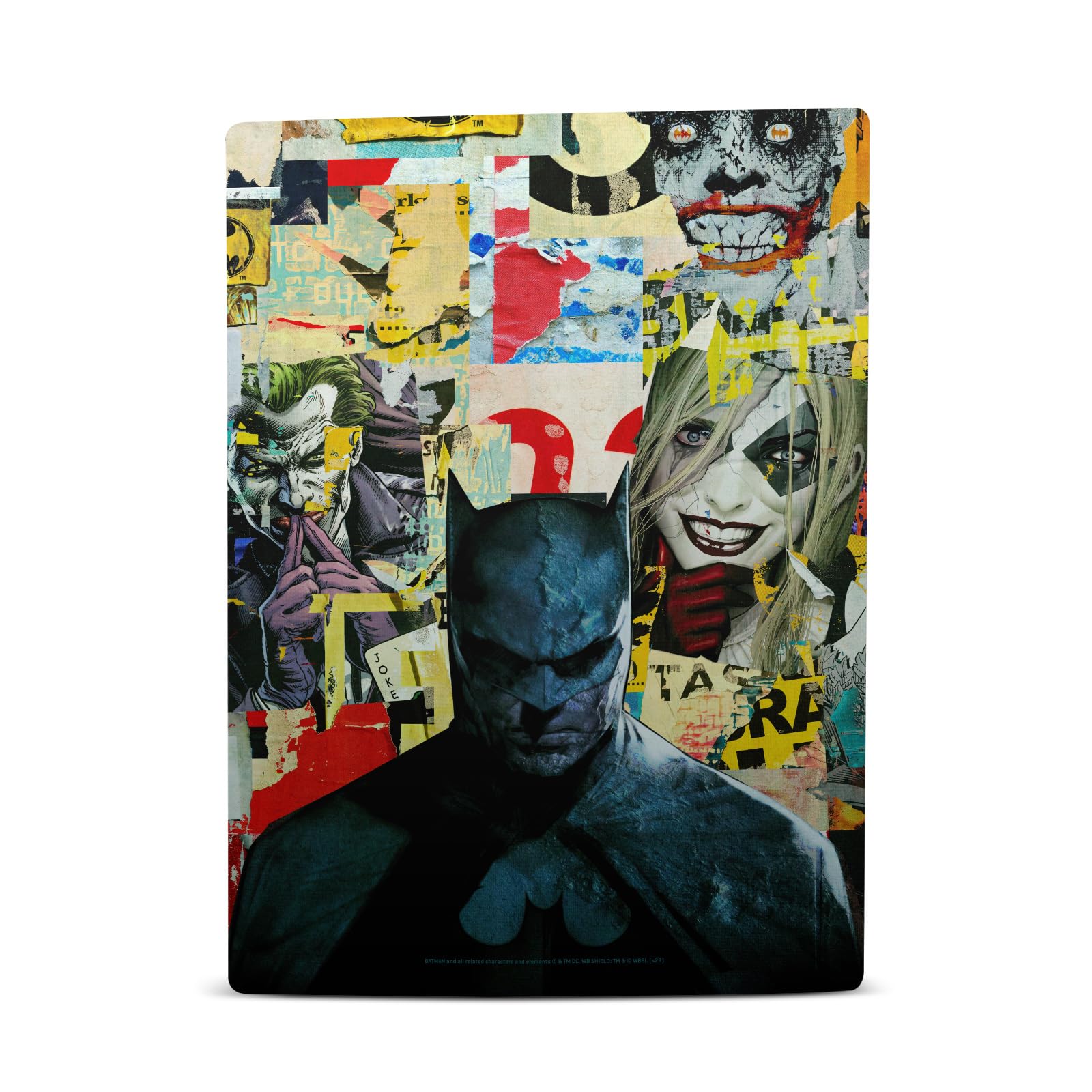 Head Case Designs sous Licence Officielle Batman DC Comics Collage Déchiré Logos Et Bandes Dessinées Vinyle Plaque Frontale Autocollant De Jeu Peau Compatible avec Sony PS5 Digital & DualSense