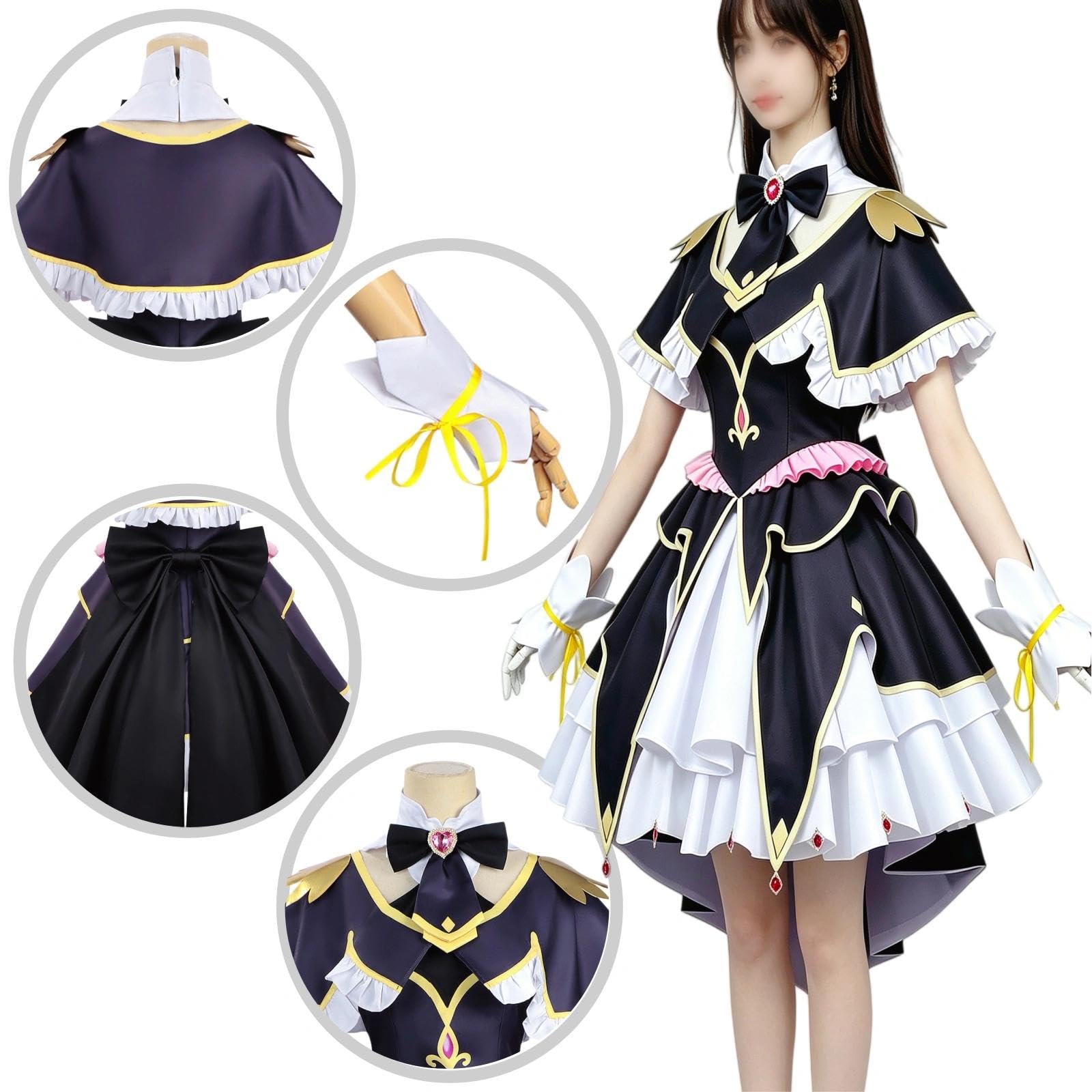 Halloween Kostüm für Erwachsene, Karneval Rollenspiel Cosplay Komplettset – Moriya Ruruka Stil