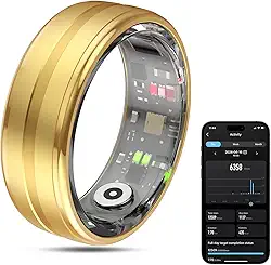Monitor de saúde de anel inteligente para homens/mulheres, rastreador de sono de anel de fitness, carregamento rápido para uso duradouro, para exercícios de pedômetro, monitor de sono