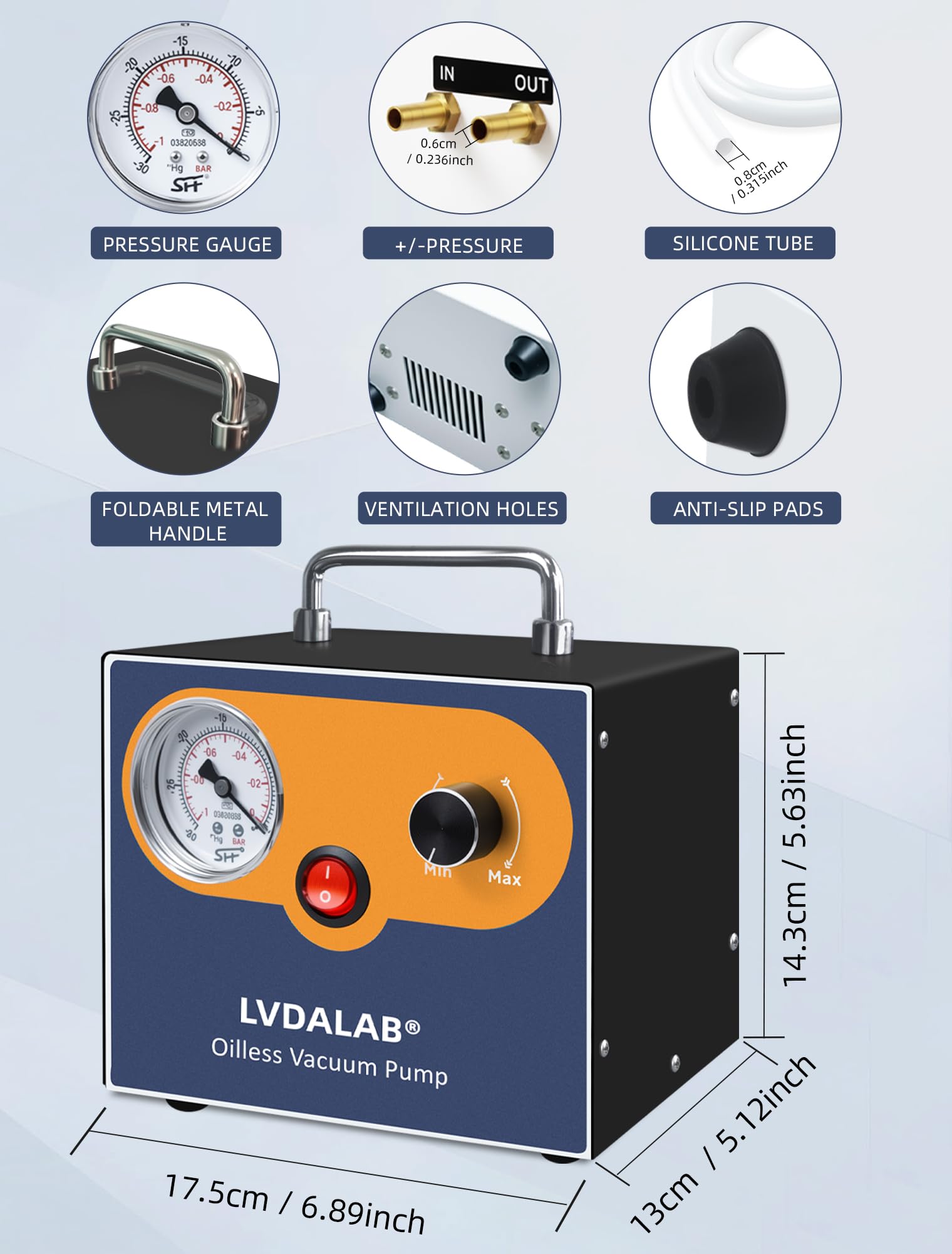 Lab Vacuum Pump - Oilless Diaphragm Pump -6