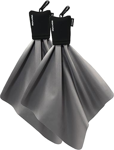 Miniatura 5 de SPUDZ Classic  Toallas de microfibra de 6 x 6 pulgadas con bolsas de neopreno  Paños de limpieza de microfibra premium para laptops, lentes,