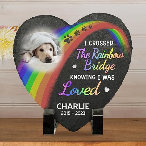 Miniatura 40 de Pawfect House Piedra conmemorativa para perros, Piedra conmemorativa personalizada para mascotas con foto, Regalos conmemorativos para mascotas