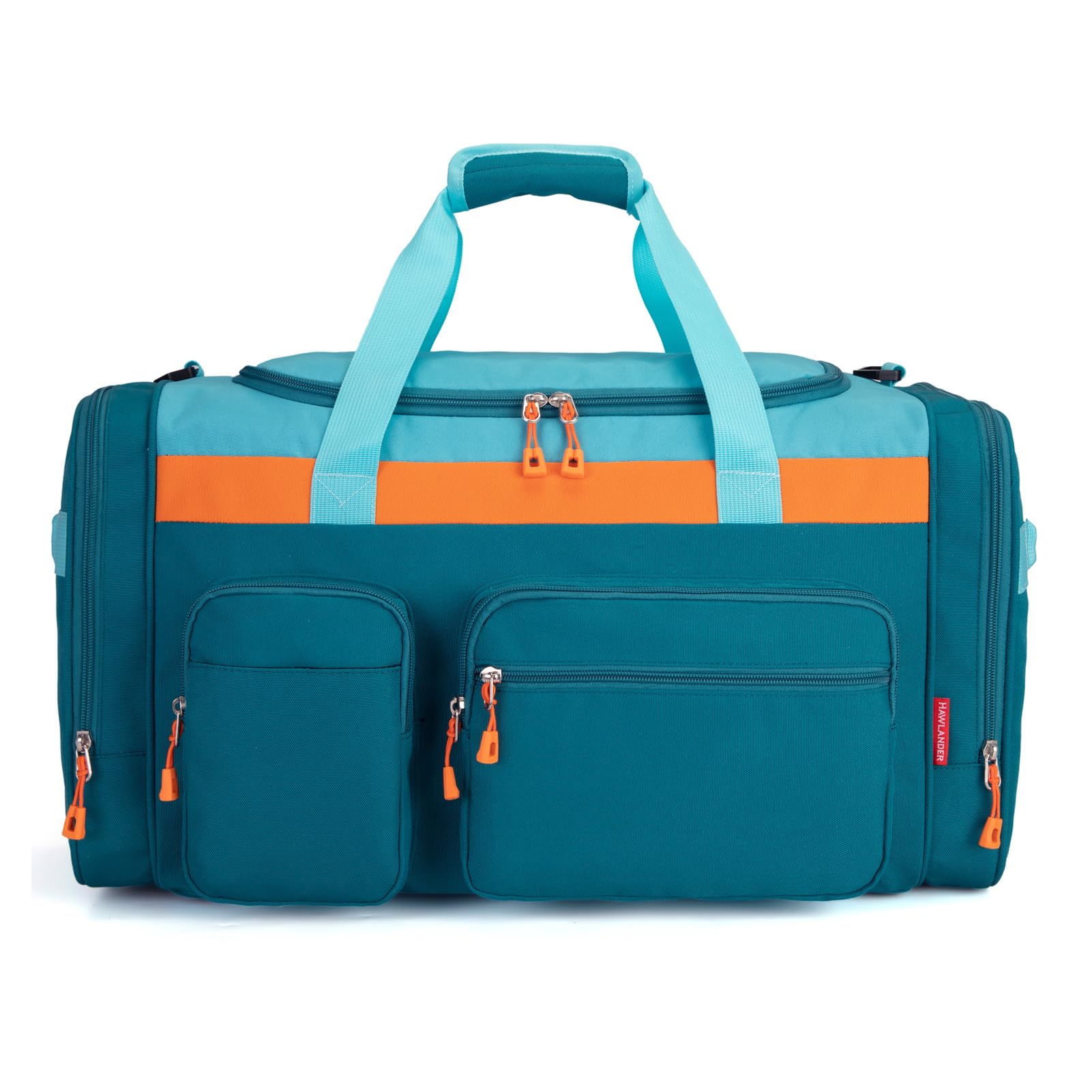 HawLander Large Kids Duffle Bag for Travel, Overnight, or Weekender, 22" inch (Teal Blue)
