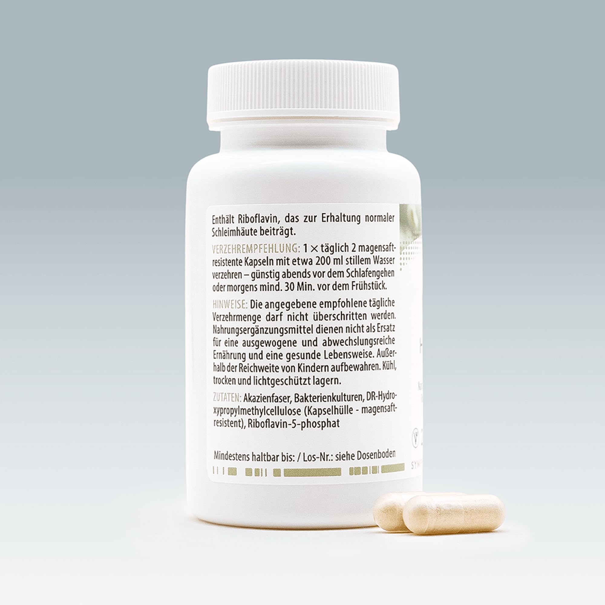 HISTAclean Biotics - Darm Kur - Ausgewählte Bakterienkulturenkomplex mit Bifidobacterien & Lactobacillus + Riboflavin & Akazienfaser - vegan - Vorratspack mit 60 Kapseln - Produziert in Deutschland