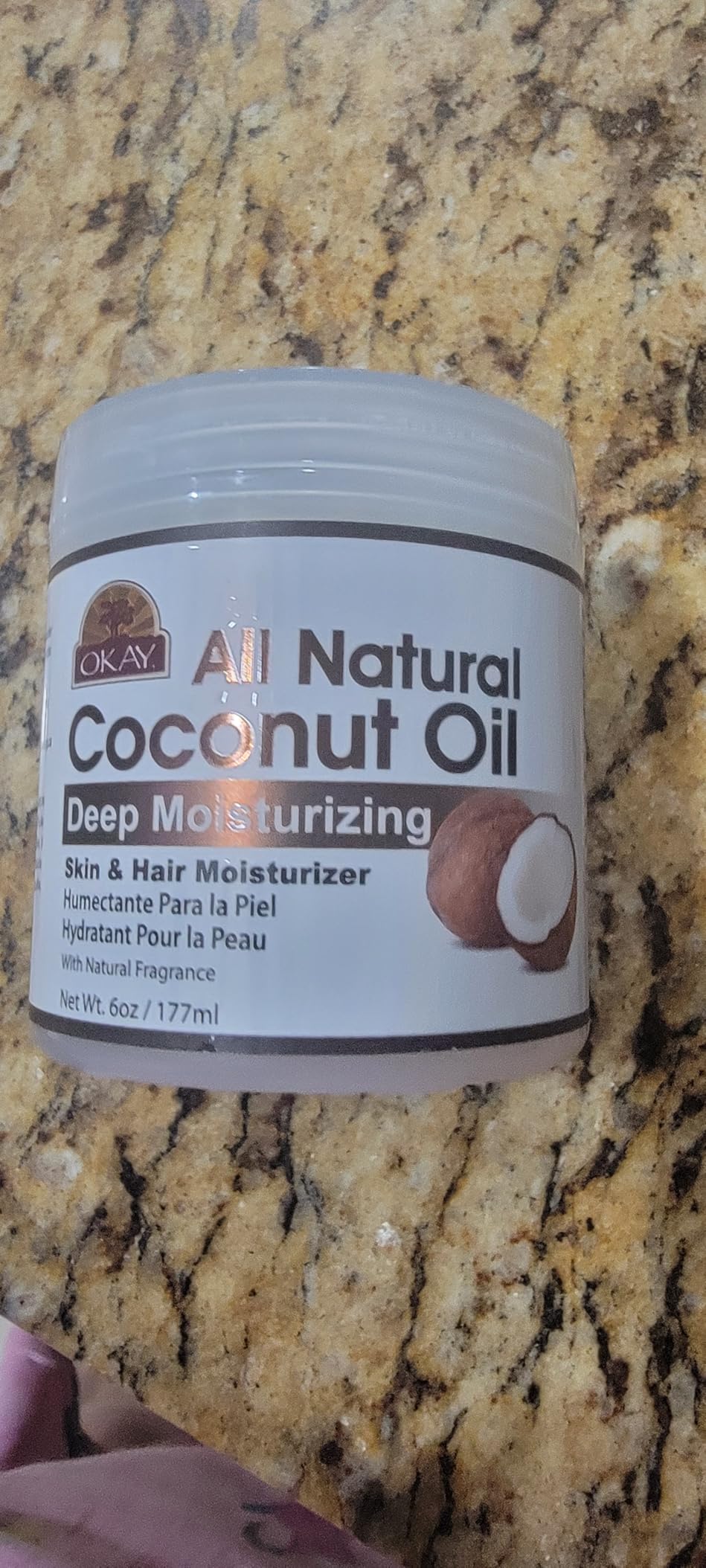 OKAY 100% Pure Coconut Oil for Hair & Skin - Coconut Oil for Women & Men, Perfect for Body & Face, for Massage & Moisturizer, Natural - 6 Fl Oz Squeeze Bottle (Pack of 1)