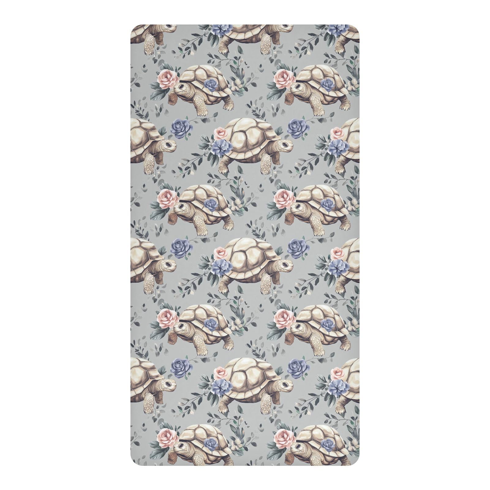 Parure de lit de voyage imperméable contre les fuites pour matelas de berceau gris 132x71
