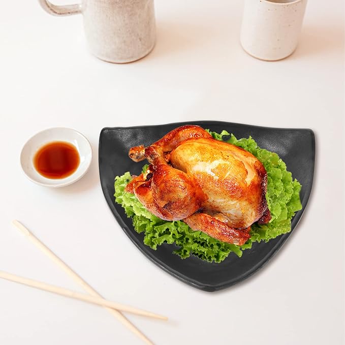 Plato triangular de melamina para sushi 17.5 cm SHERCHPRY miniatura 2