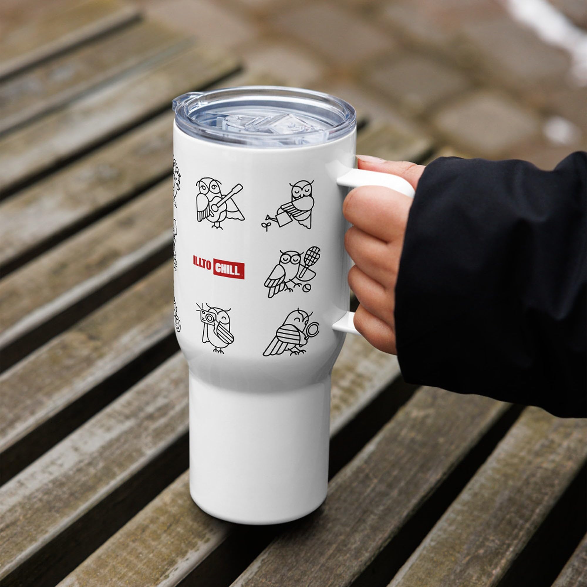 Taza de Viaje Insomnio con Asa, Regalo para Personas con Insomnio