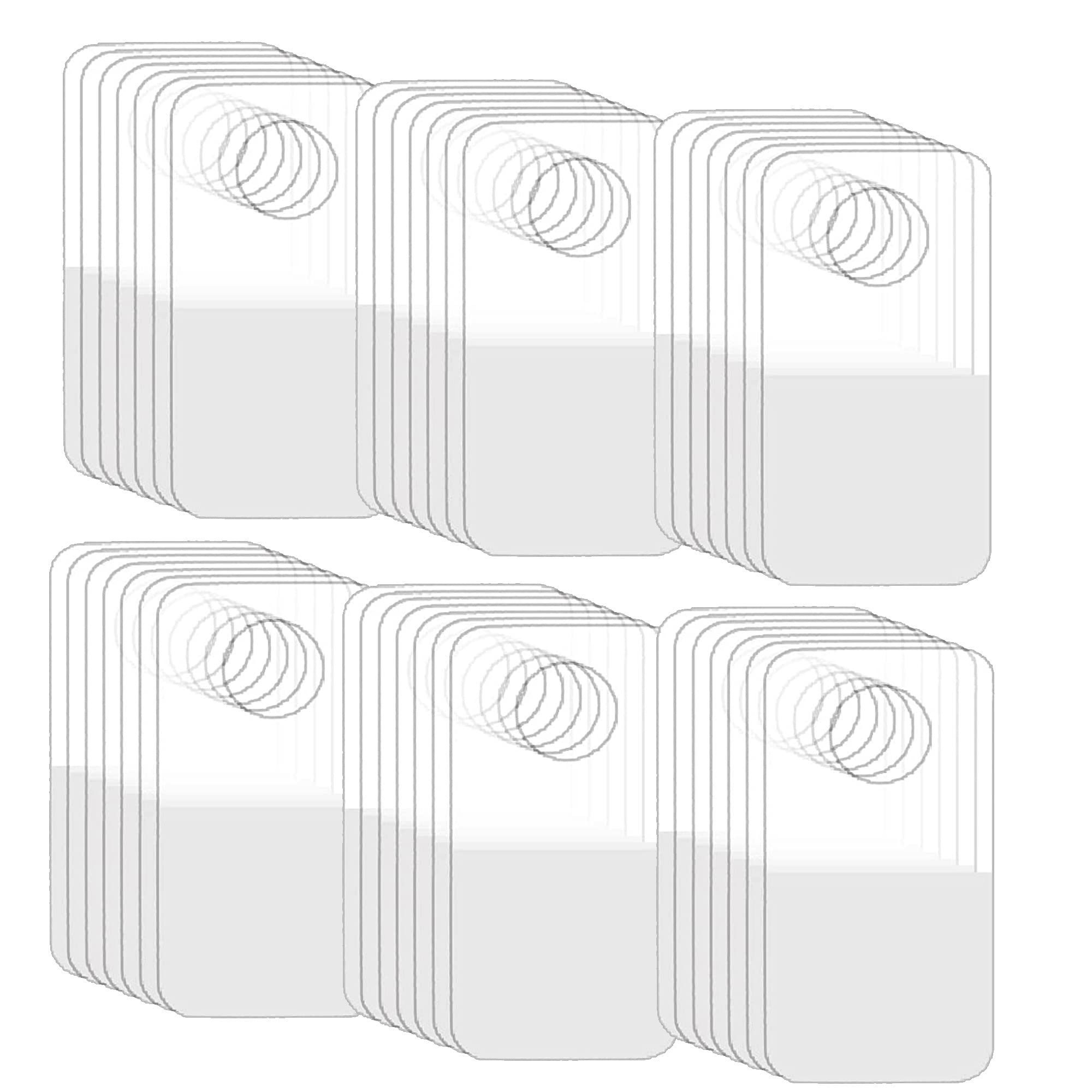 200 Onglets Suspendus Transparents Auto-Adhésifs | Pattes Accrochage Magasin | 4.5x4cm - PVC Résistant