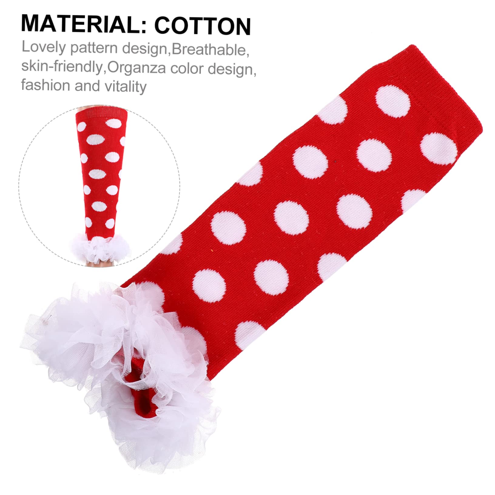 BESPORTBLE Baby Leg Warmers Newborn Soft Cotton Leg Warmer Lace Warm Leg Cuff for Toddlers for Indoor
