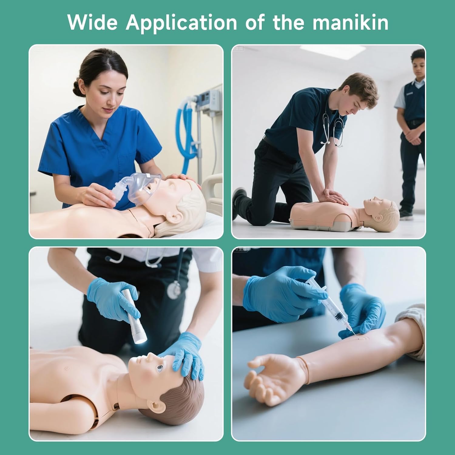 Mannequin grandeur nature pour soins aux patients, entraînement médical, compétences infirmières et simulation de traumatismes – Mannequin pour l'éducation