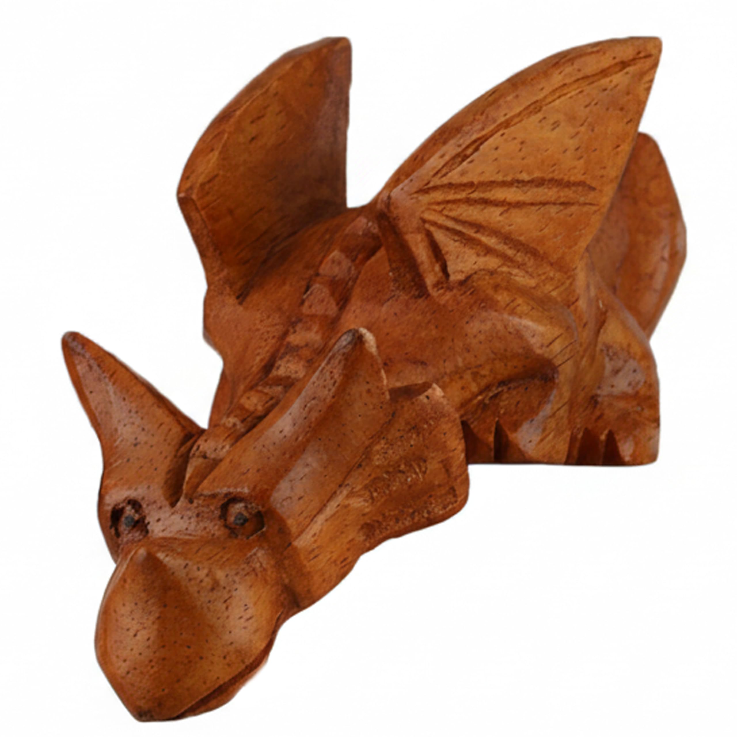 ART-CRAFT Holz Drache – Handgeschnitzte Figur aus Suar Holz 