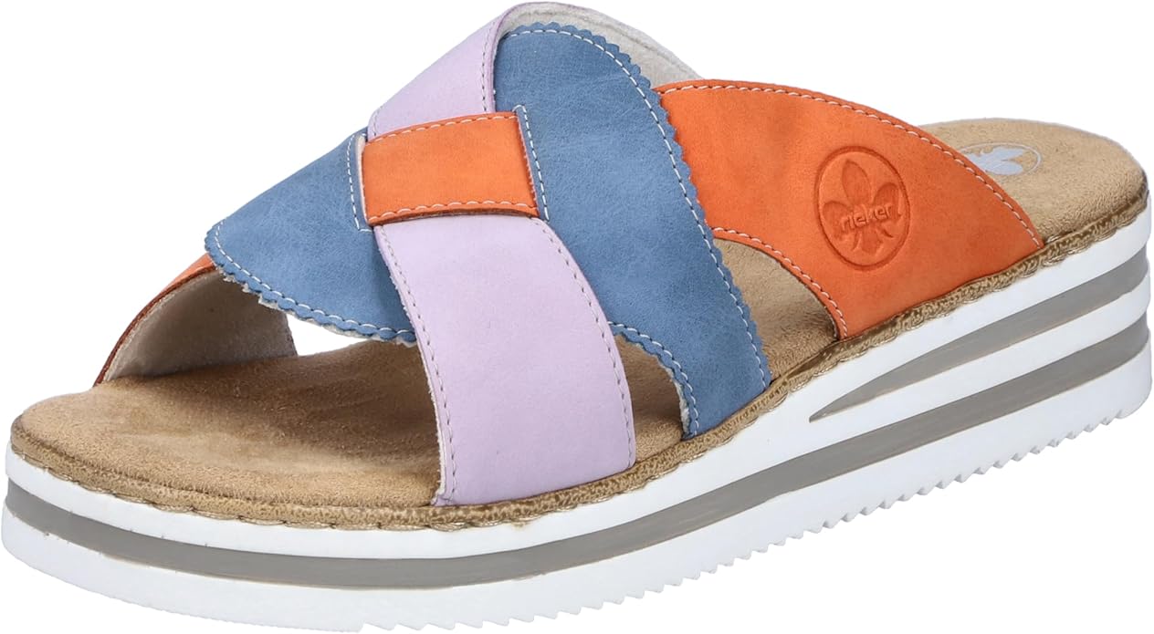 Rieker Dames V0622 pantolette, zwart, 36 EU