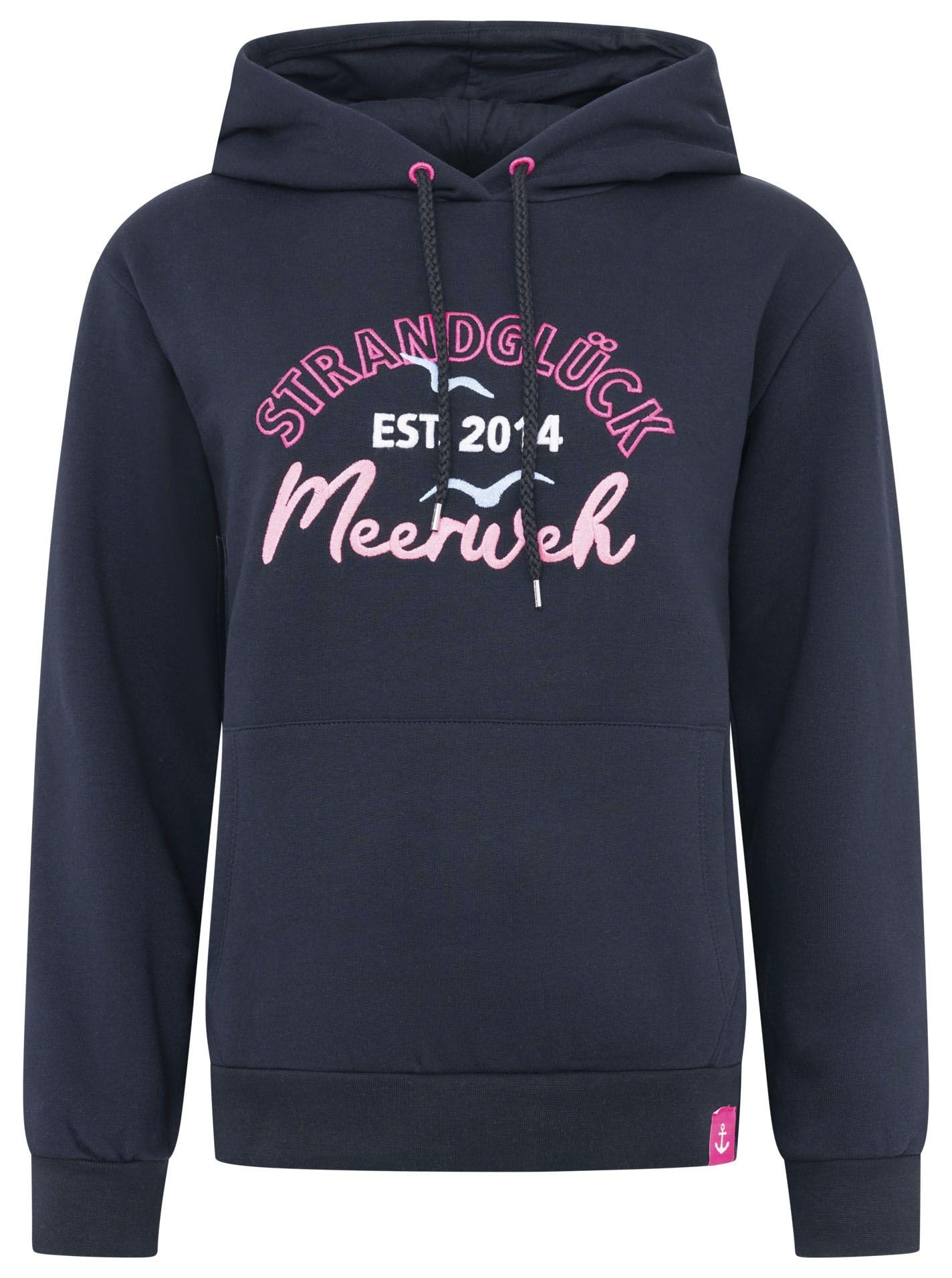 Zwillingsherz Damen Pullover Sweater Hoodie Kapuzenpullover Strandglück Meerweh
