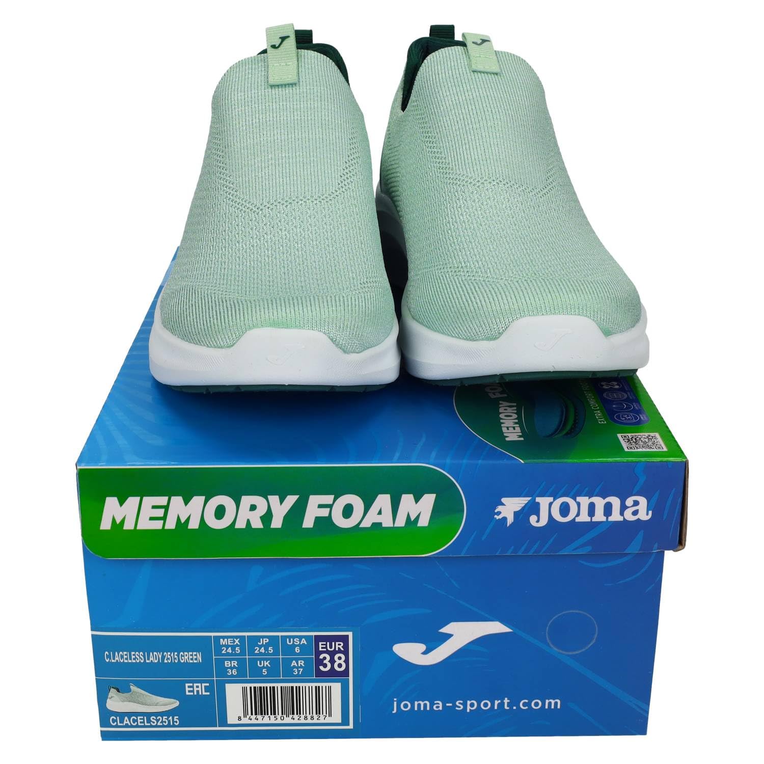 Joma CLACELS2515 Deportivas Verdes sin Cordones para Mujer con Suela Gruesa y Tejido Transpirable Mujer Deportivos