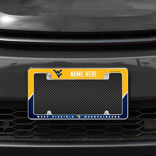 Miniatura 2 de Rico Industries NCAA West Virginia Mountaineers - Marco para placa de automóvil cromado, de 12 x 6 pulgadas, para automóvil, camión, SUV