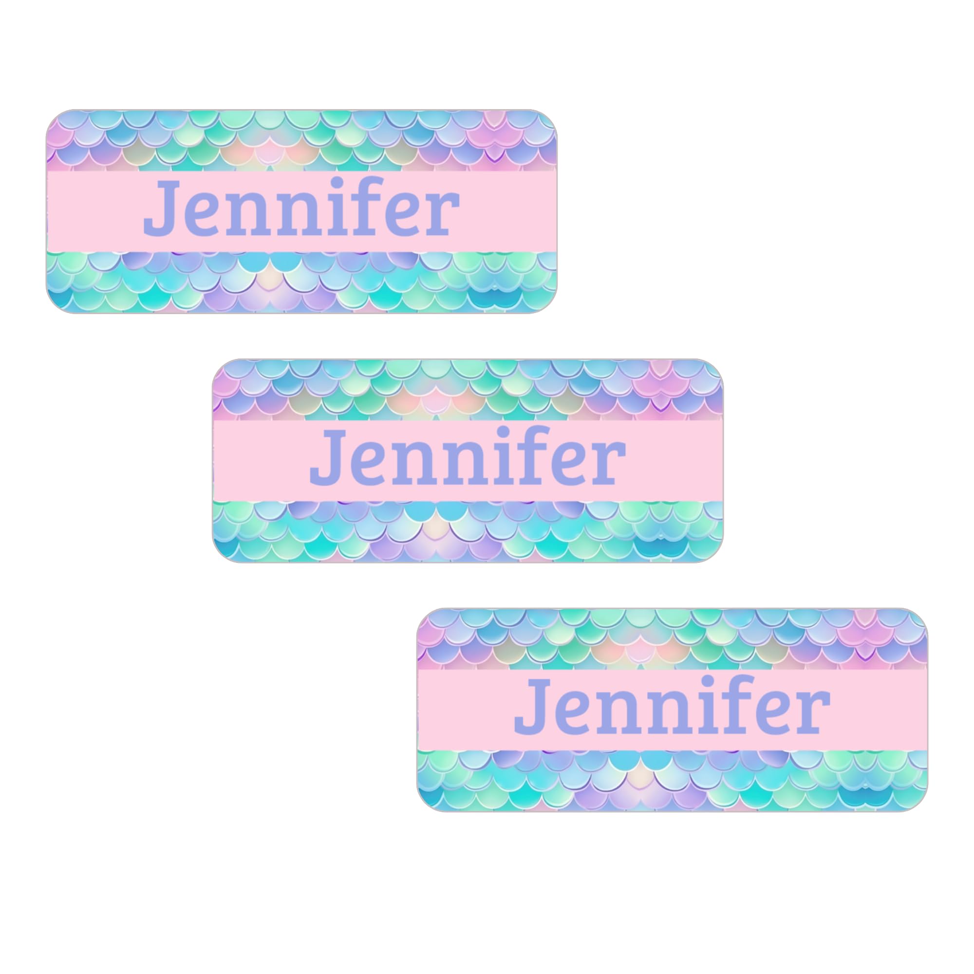 60 Mermaid Kids School Supply Labels, Personalized, Name Tags, Stickers Girl Purple