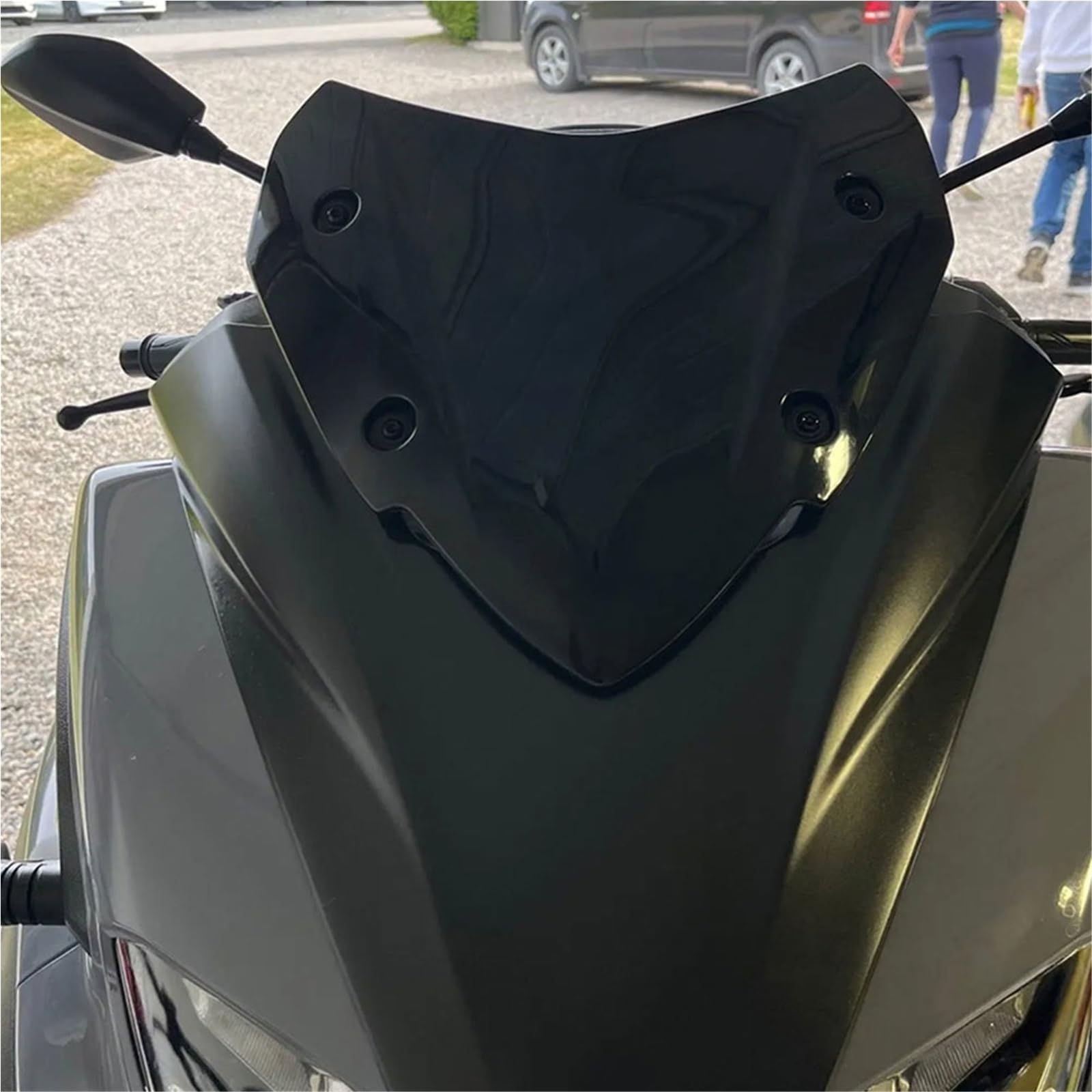 Deflektor motocykla Osłona przednia szyby motocyklowej, deflektory wiatru Viser Visor pasujące do YAMAHA Tricity 300 Tricity 300 2020-2025 spojler przedłużający szyba przednia(Black)