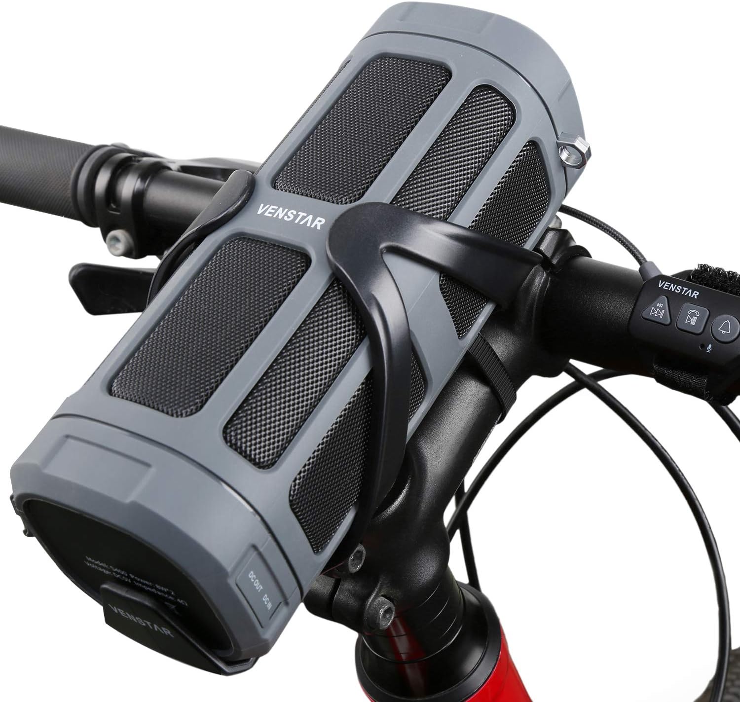 Venstar Wireless Bluetooth Cycle Speaker, HiFi Outdoor Portable Rechargeable Speakers, 16W 6000mAh Battery Built-in FM Mic Cycling Sport Speaker with Bike Mount