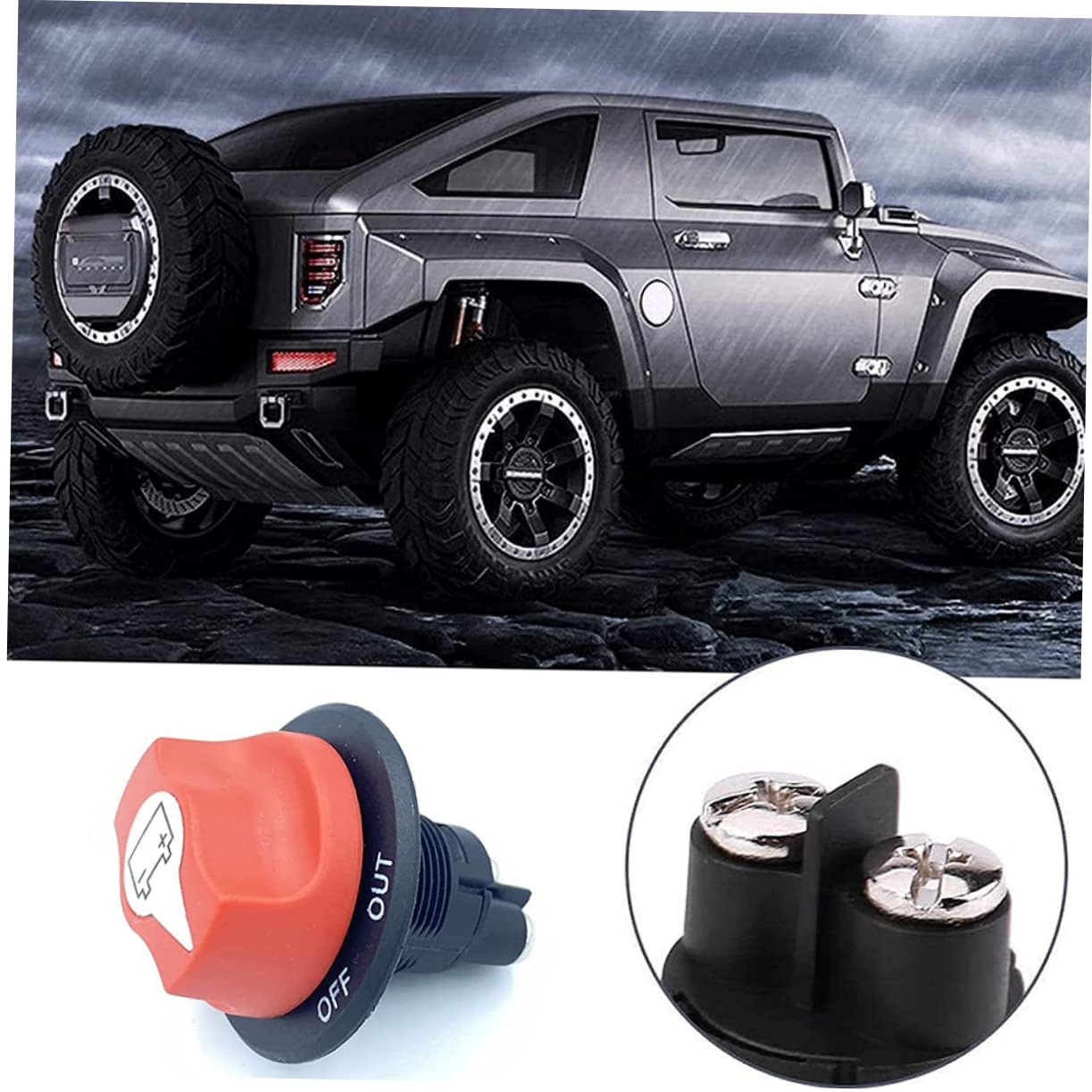 PRETYZOOM 1Set Heavy Duty Battery Isolation Switch for Rv Power Cut with Cable for Car ATV Utv and Truck Use