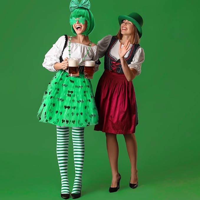 🍀 St. Patrick's Day Costume for Women! ☘️ Tutu, Wig, & Accessories