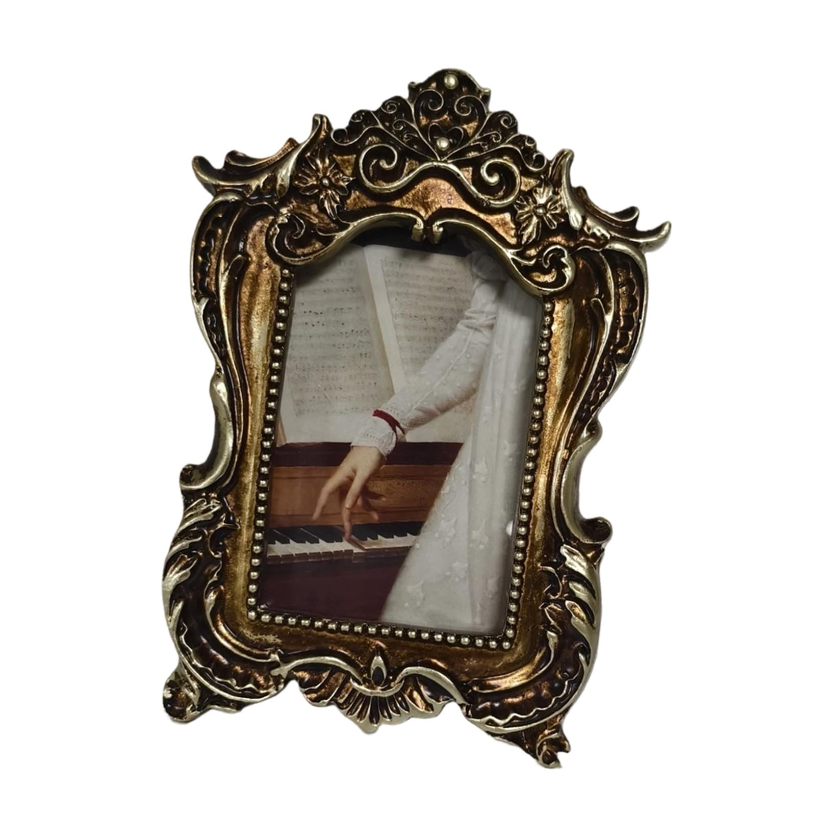 Nucelit Retro Picture Frame Antique Ornate Photo Frame for Table Wall Hanging Decorative Photo Frames for Home Pictures Gallery Retro Ornate