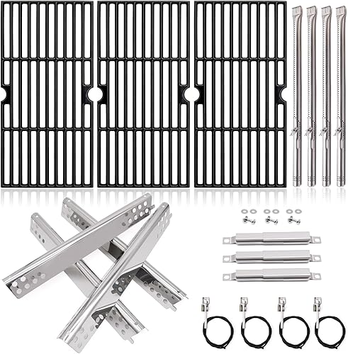 Miniatura 10 de Adviace Piezas de repuesto para parrilla Charbroil Advantage 463344015, 3 quemadores 463343015, rejillas de parrilla de hierro fundido, tubos de
