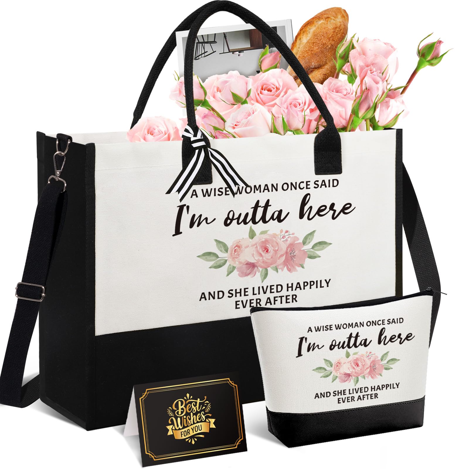 43% Off Retirement Gift Tote + Makeup Bag Set