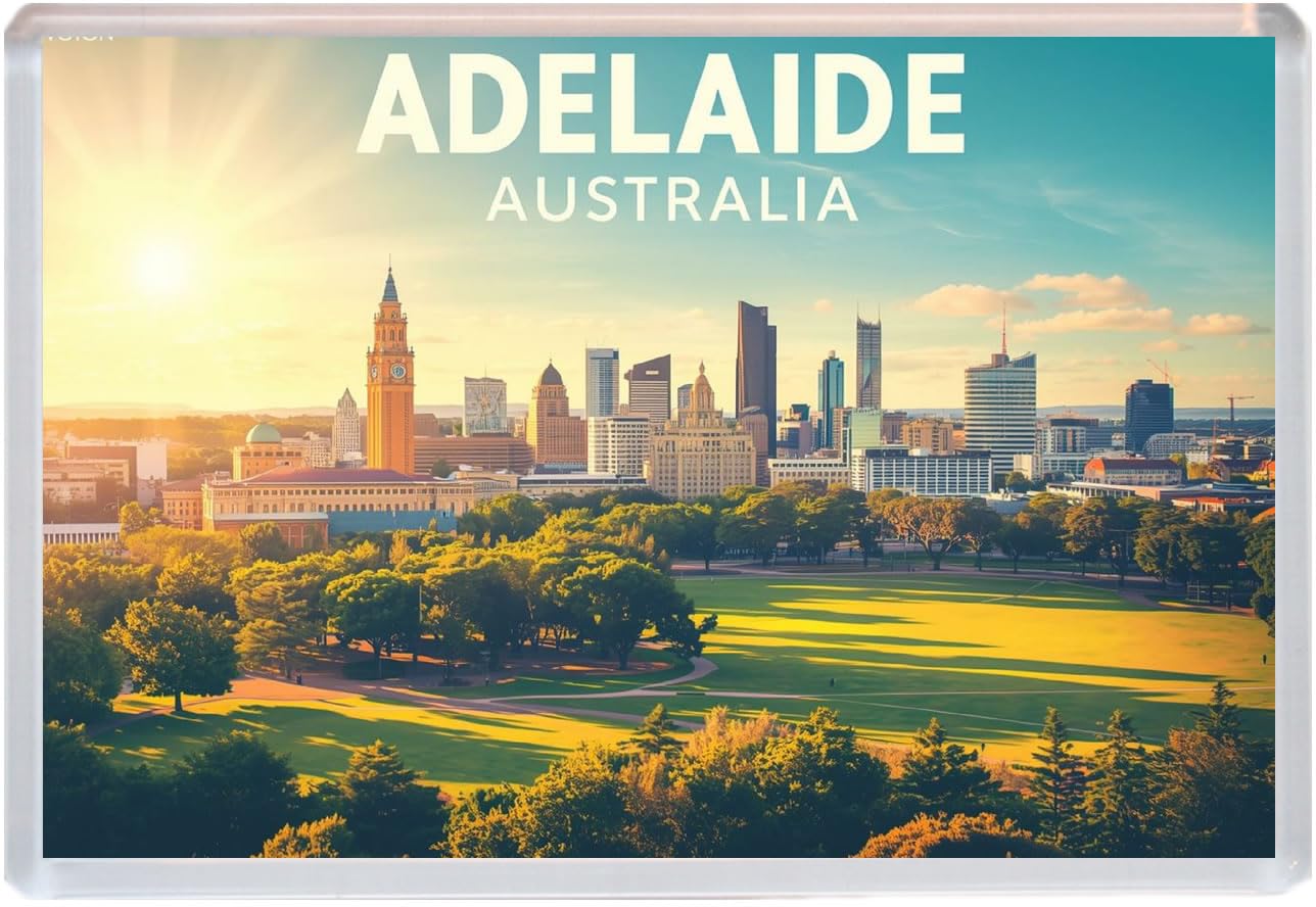 Adelaide - Australia - Jumbo Artistic Fridge Magnet 96 x 67mm BBSFHM3167