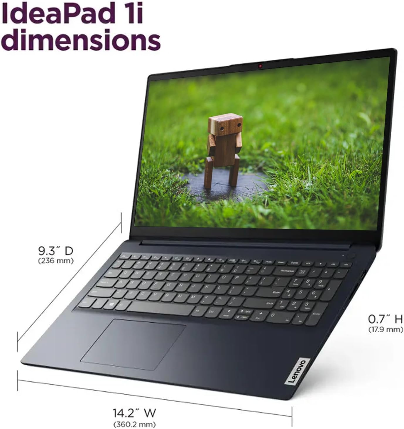 Lenovo Ideapad 1 Windows 11 Laptop (15.6 inch HD Screen) with Microsoft Office and 1TB Cloud Storage (1-Year)| 16GB RAM|128GB eMMC & 128GB Portable SSD | Intel 2-Core CPU | Webcam | Wi-Fi 6| RK Bundle 16GB RAM|128GB SSD Celeron image 4 of 8 B0F8NJ35Q8