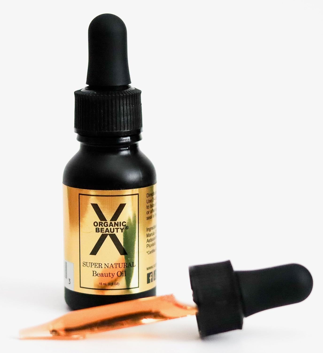 Super Natural Beauty Oil - Organic, Fragrance-Free Face & Body Oil for Glowing Skin - All-Natural, Vegan, Hydrating Formula - (0.5 Fl Oz)