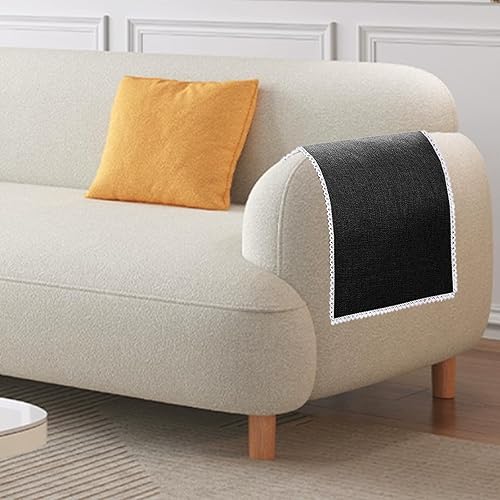 Miniatura 5 de Ntomtuex Fundas de lino para reposabrazos de sofá, con borde de encaje, antideslizantes, fundas para reposabrazos de sofá, fundas de brazo para