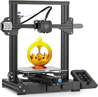 Official Creality Ender 3 V2 Upgraded 3D Printer with Silent Motherboard Branded Power Supply Carborundum Glass Platform Resume Printing Function, DIY FDM 3D Printers Build Size 8.66x8.66x9.84 inch