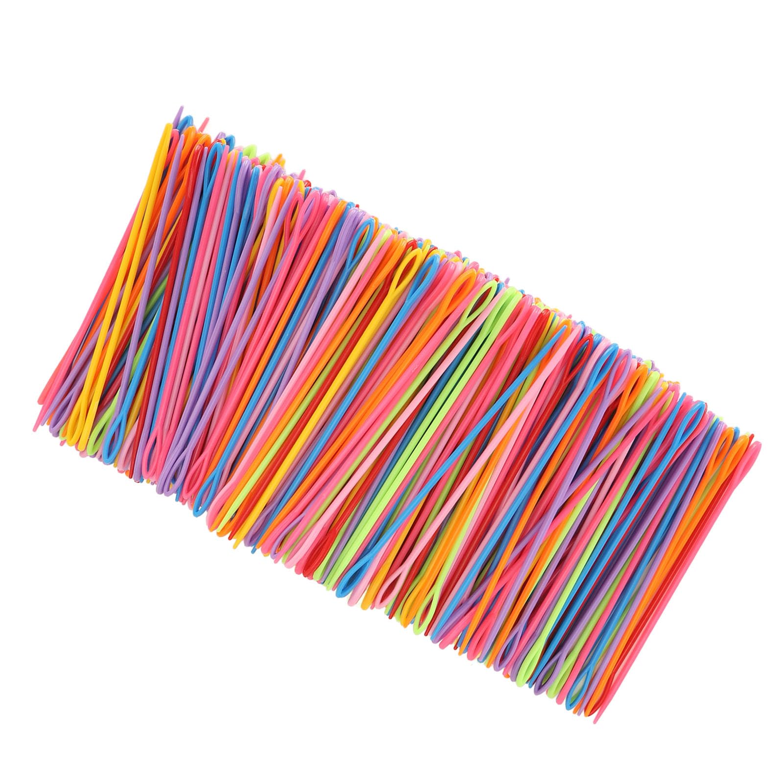 1000 agujas de coser de plástico, juego de agujas de cordones de seguridad, 5,9 pulgadas de largo, ojo grande, coloridas y duraderas, agujas de aprendizaje para manualidades,