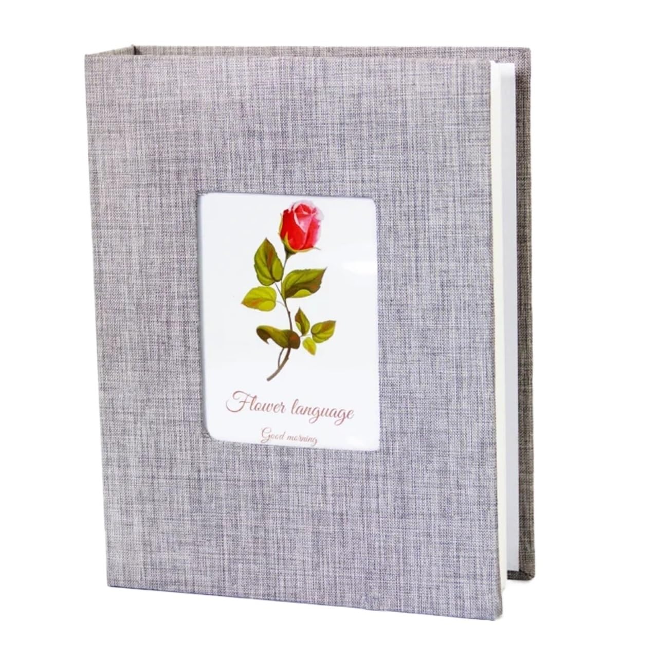 Photo Album 200 Pockets for 4x6 Photos Fabric Cover Books Slip-in Picture Albums Wedding Family Anniversary For Photo(Grey)